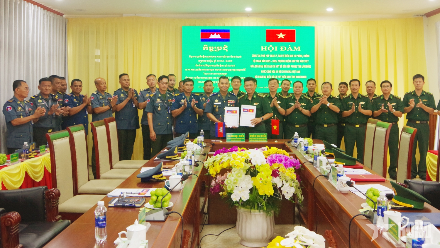 Bộ đội Biên phòng tỉnh Lâm Đồng và Hiến binh tỉnh Mondulkiri (Campuchia) phối hợp nâng cao hiệu quả quản lý, bảo vệ biên giới